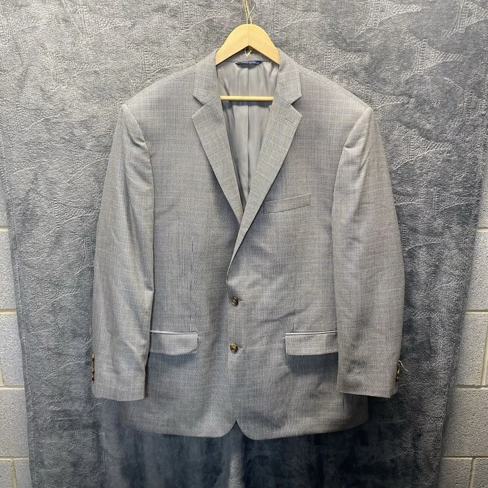 Vintage Ralph Ralph Lauren Blazer Men 47 Silk Wool Tattersall Sport Coat RRL